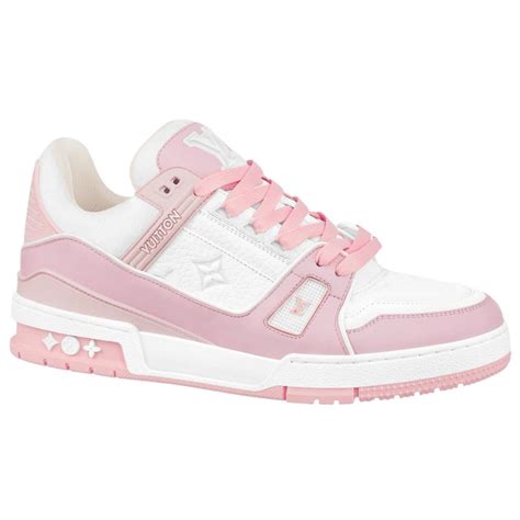 lv trainer sneaker pink